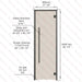Aspen Black Frame Sauna Door Benelux Square, Bronze Glass, 690×2090 mm (27 1/8″ x 82 1/4″) - West Coast Saunas - BSAUNAABGBSD3R