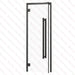 Aspen Black Frame Sauna Door Benelux Square, Clear Glass, 690×1890 mm (27 1/8″ x 74 3/8″) - West Coast Saunas - BSAUNAACGBS2DR