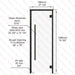 Aspen Black Frame Sauna Door Benelux Square, Clear Glass, 690×1890 mm (27 1/8″ x 74 3/8″) - West Coast Saunas - BSAUNAACGBS2DR