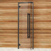 Aspen Black Frame Sauna Door Benelux Square, Clear Glass, 690×2090 mm (27 1/8″ x 82 1/4″) - West Coast Saunas - BSAUNAACGBSD3R