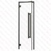 Aspen Black Frame Sauna Door Benelux Square, Clear Glass, 690×2090 mm (27 1/8″ x 82 1/4″) - West Coast Saunas - BSAUNAACGBSD3R