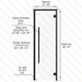 Aspen Black Frame Sauna Door Benelux Square, Clear Glass, 690×2090 mm (27 1/8″ x 82 1/4″) - West Coast Saunas - BSAUNAACGBSD3R