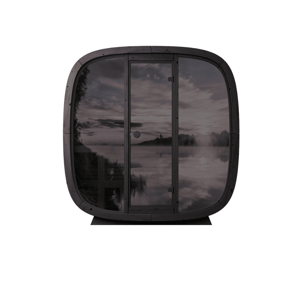 Black Cube Sauna Kit – Modern DIY Outdoor Sauna for 4–5 People - West Coast Saunas - SASE - BC - 5 - PW