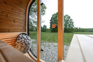 Black Cube Sauna Kit – Modern DIY Outdoor Sauna for 4–5 People - West Coast Saunas - SASE - BC - 5 - SW - 4STR