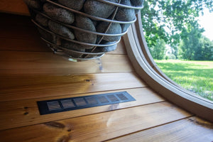 Black Cube Sauna Kit – Modern DIY Outdoor Sauna for 4–5 People - West Coast Saunas - SASE - BC - 5 - SW - 4STR