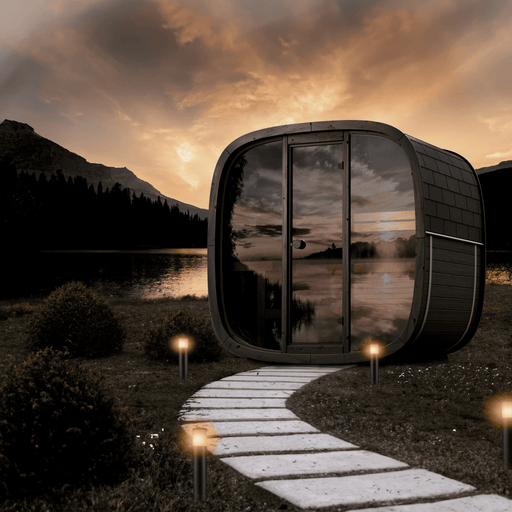 Black Cube Sauna Kit – Modern DIY Outdoor Sauna for 4–5 People - West Coast Saunas - SASE - BC - 5