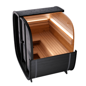 Black Cube Sauna Kit – Modern DIY Outdoor Sauna for 4–5 People - West Coast Saunas - SASE - BC - 5 - PW