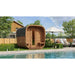 BSaunas 2.5 Cube Square Prefabricated Outdoor Sauna Kit with Porch - West Coast Saunas - BS - 25 - CUBE - PRCH