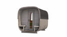 BSaunas 2.8 Cube Square Prefabricated Outdoor Sauna Kit with Porch - West Coast Saunas - BS - 28 - CUBE - PRCH