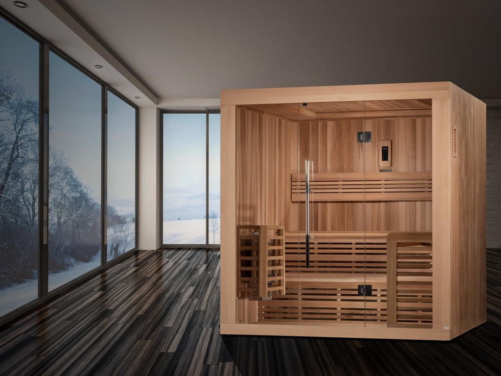 Canadian Red Cedar "Oslo" 6 Person Indoor Traditional Sauna - West Coast Saunas - GDI-7689-01