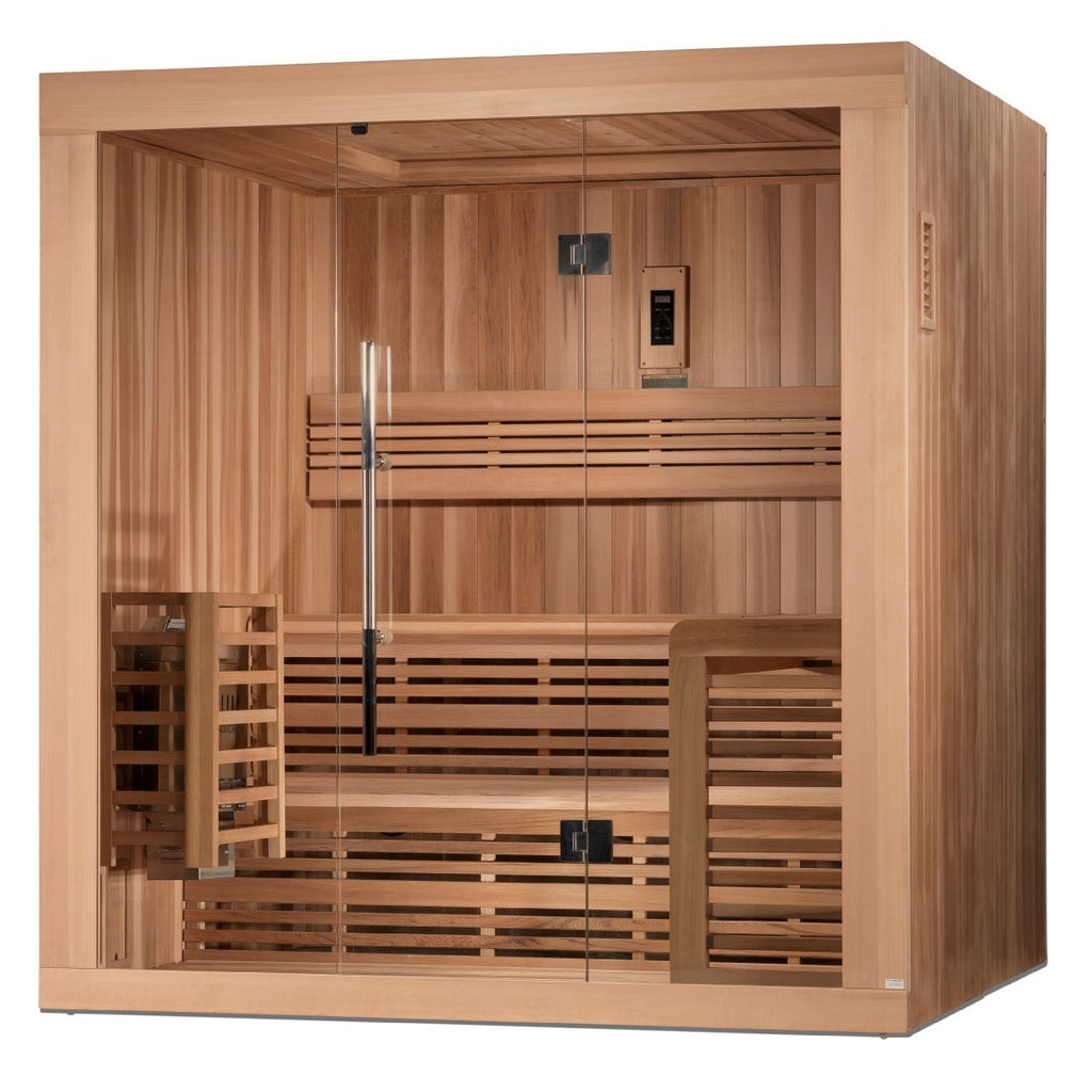 Canadian Red Cedar "Oslo" 6 Person Indoor Traditional Sauna - West Coast Saunas - GDI-7689-01