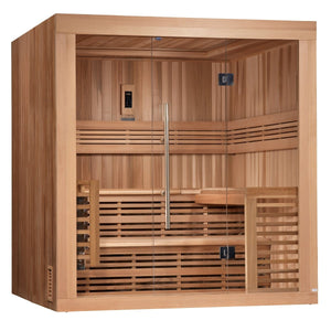 Canadian Red Cedar "Oslo" 6 Person Indoor Traditional Sauna - West Coast Saunas - GDI-7689-01