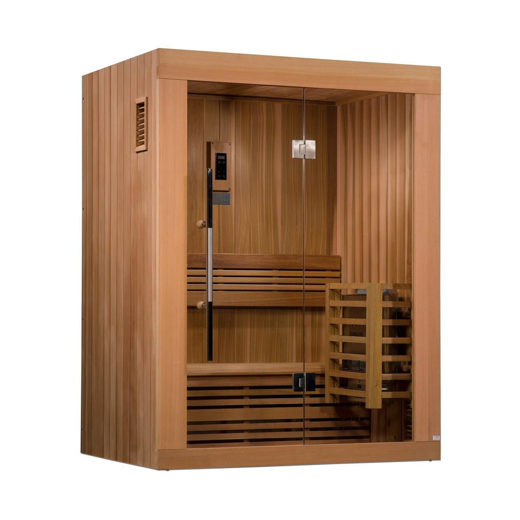 Canadian Red Cedar "Sundsvall" 2 Person Indoor Traditional Sauna - West Coast Saunas - GDI-7289-01