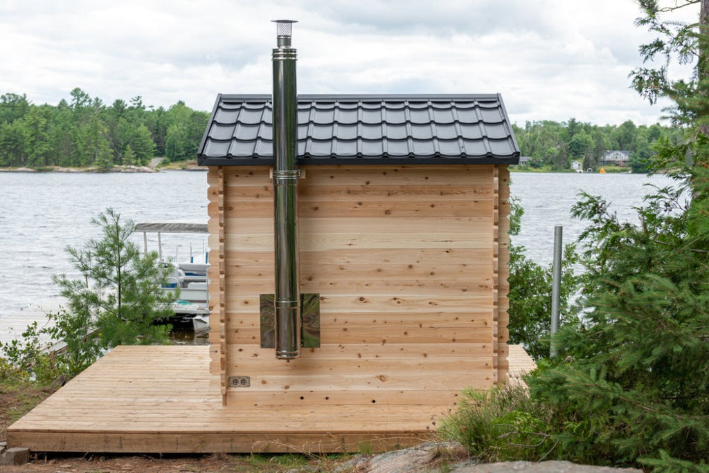 Canadian Timber Georgian Outdoor Traditional Cabin Sauna - West Coast Saunas - CTC88W