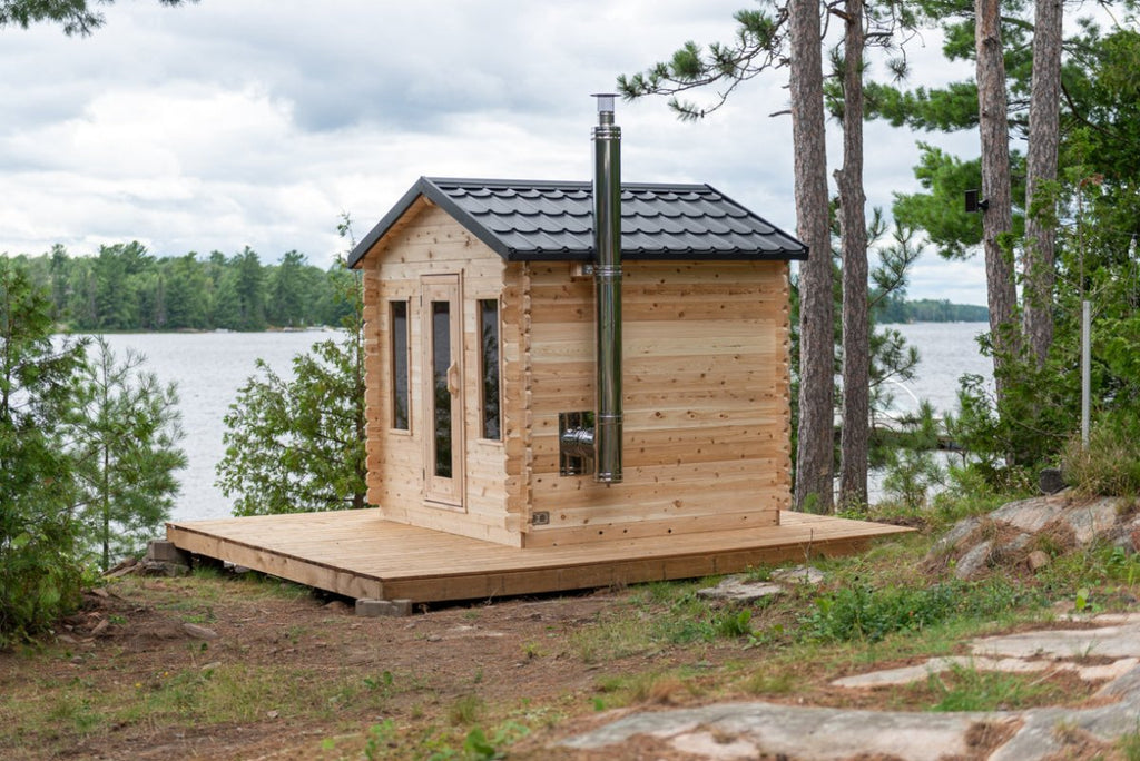 Canadian Timber Georgian Outdoor Traditional Cabin Sauna - West Coast Saunas - CTC88W