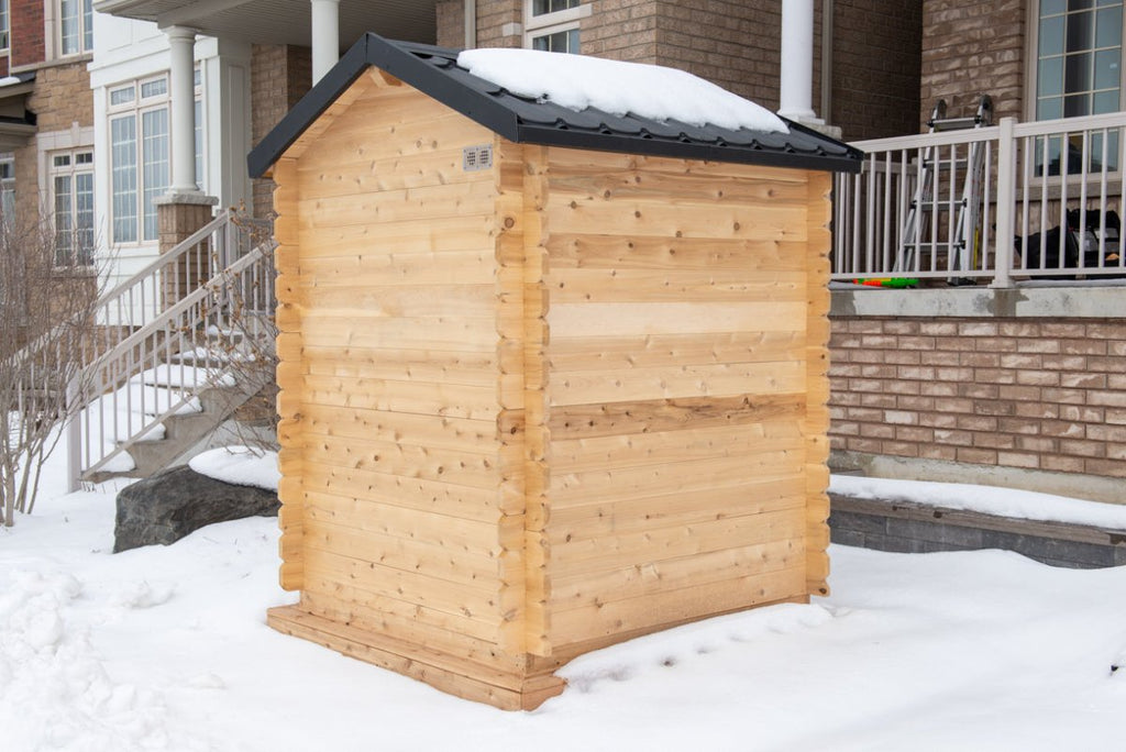 Canadian Timber Granby Outdoor Traditional Cabin Sauna - West Coast Saunas - CTC66W