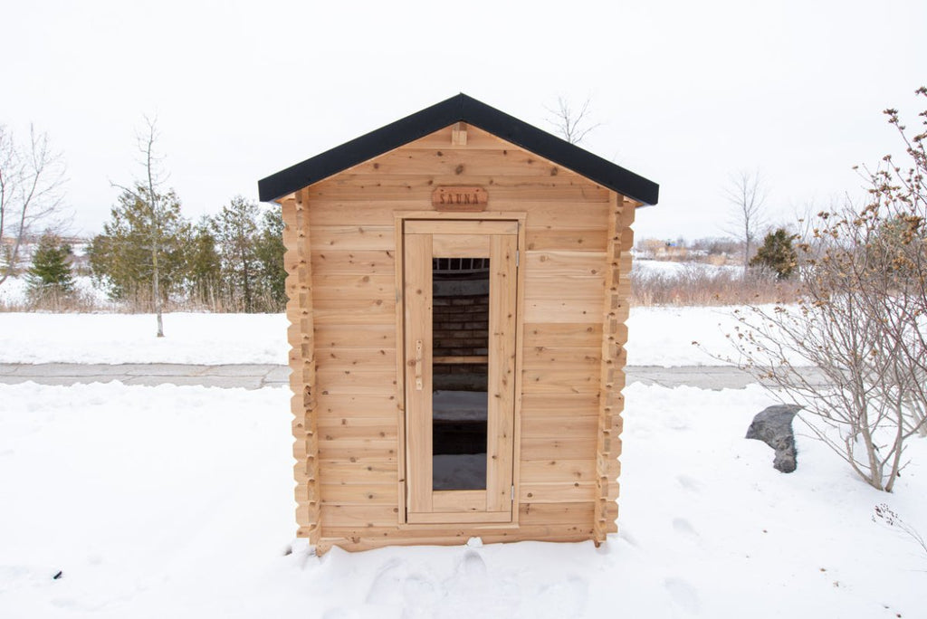 Canadian Timber Granby Outdoor Traditional Cabin Sauna - West Coast Saunas - CTC66W