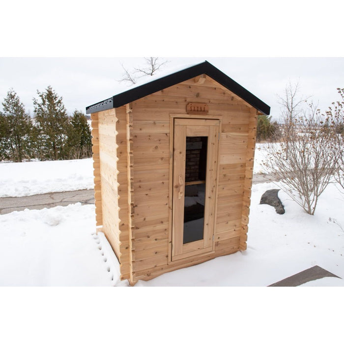 Canadian Timber Granby Outdoor Traditional Cabin Sauna - West Coast Saunas - CTC66W