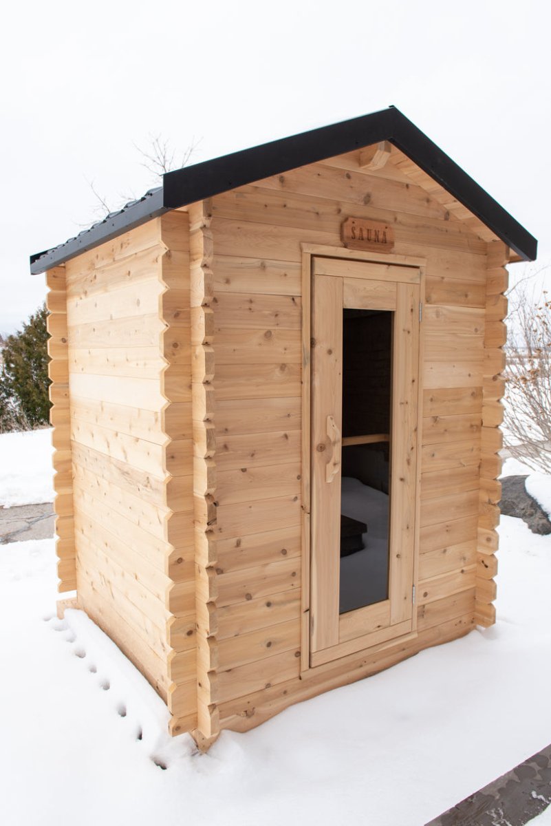 Canadian Timber Granby Outdoor Traditional Cabin Sauna - West Coast Saunas - CTC66W