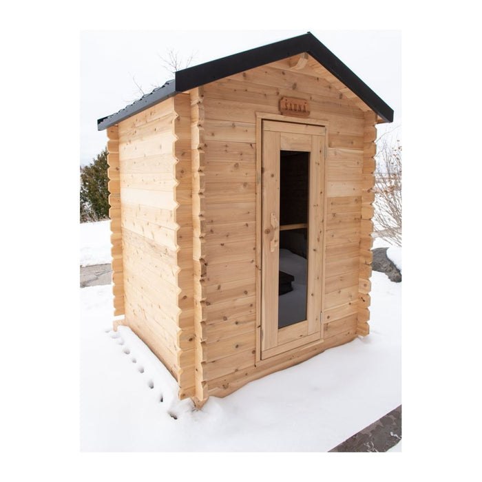 Canadian Timber Granby Outdoor Traditional Cabin Sauna - West Coast Saunas - CTC66W