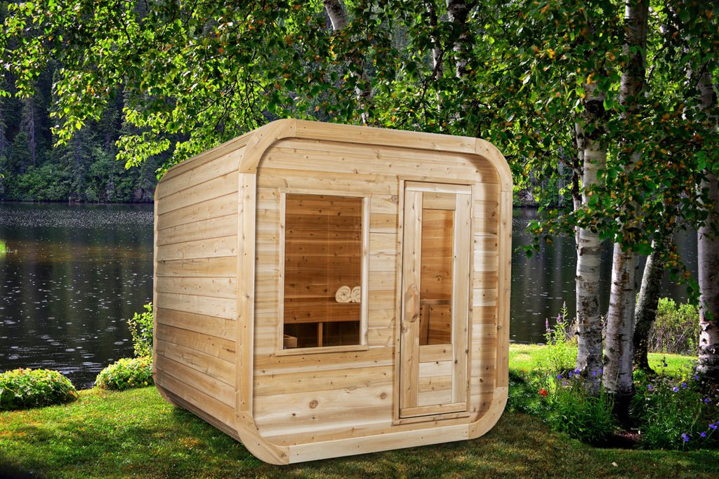 Canadian Timber Luna Outdoor Traditional Sauna - West Coast Saunas - CTC22LU