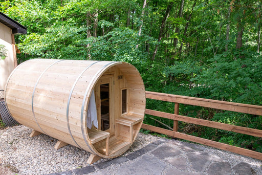 Canadian Timber Tranquility Barrel Sauna - West Coast Saunas - CTC2345W
