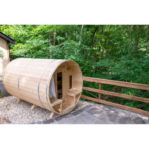 Canadian Timber Tranquility Barrel Sauna - West Coast Saunas - CTC2345W