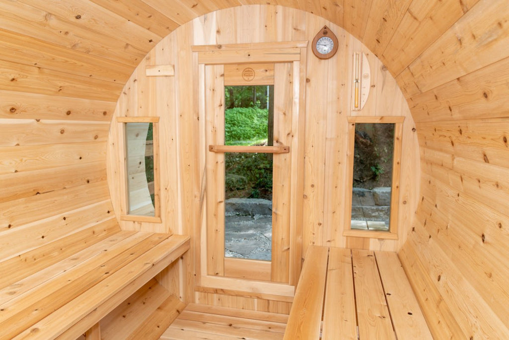 Canadian Timber Tranquility Barrel Sauna - West Coast Saunas - CTC2345W