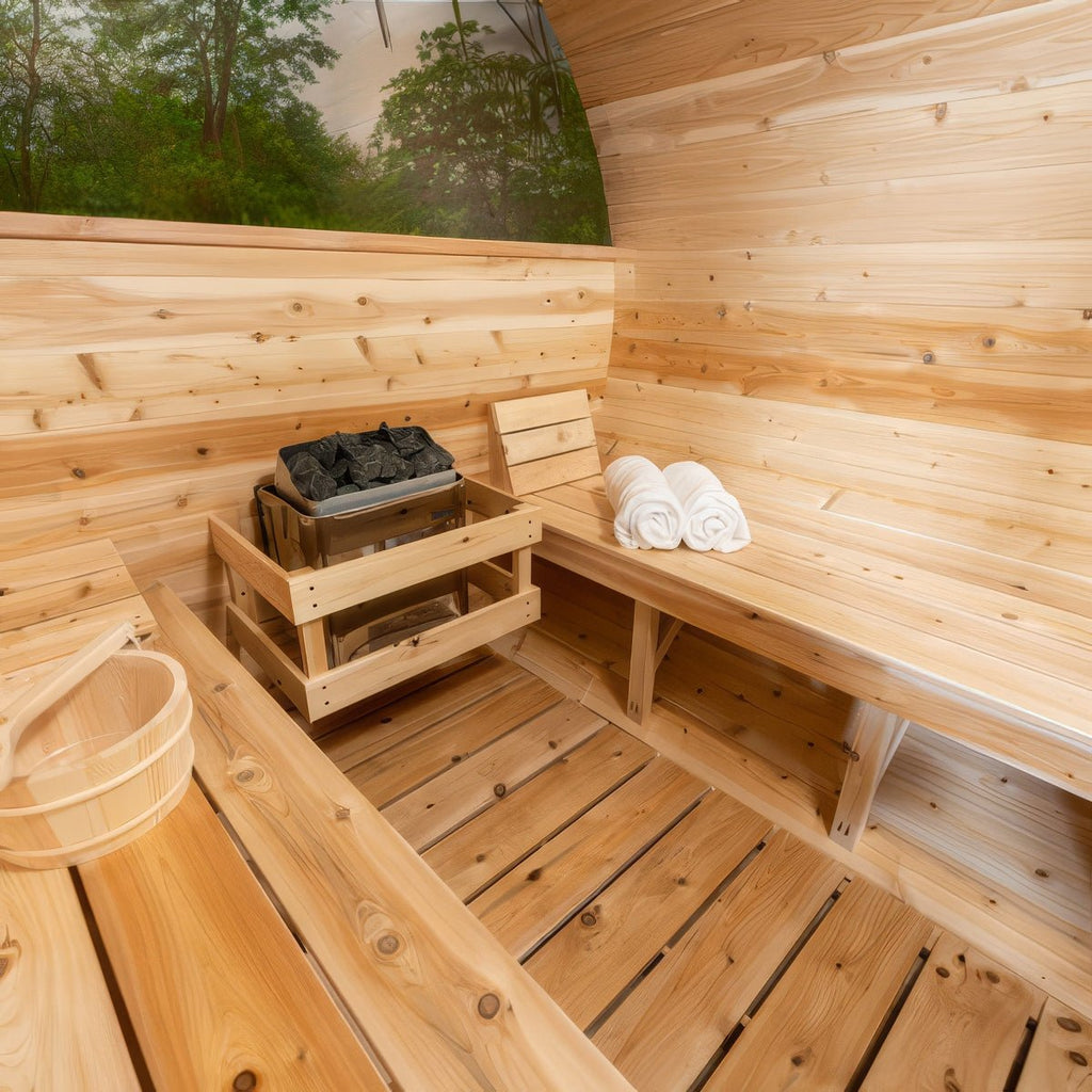 Canadian Timber Tranquility MP Barrel Steam Sauna - West Coast Saunas - CTC2345MP