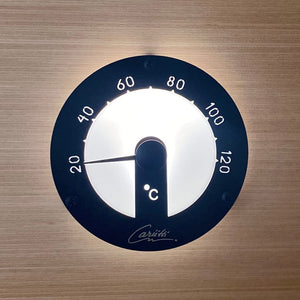 Cariitti Illuminated Sauna Thermometer – Black - West Coast Saunas - CARISTBL