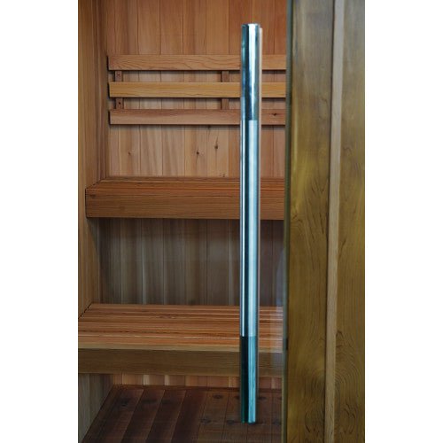 Cayman 4-Person Outdoor Traditional Sauna Double Bench with 6kW Harvia Heater - West Coast Saunas - 400D7