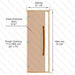 Clear Red Cedar Frame Sauna Door, Curved Handle, Bronze Glass, 690×1890 mm (27 1/8″ x 74 3/8″) - West Coast Saunas - BSAUNACRCBGDL
