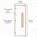 Clear Red Cedar Frame Sauna Door, Curved Handle, Clear Glass, 690×1890 mm (27 1/8″ x 74 3/8″) - West Coast Saunas - BSAUNACRCCGL