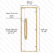 Clear Red Cedar Frame Sauna Door, Curved Handle, Clear Glass, 690×1890 mm (27 1/8″ x 74 3/8″) - West Coast Saunas - BSAUNACRCCGDR