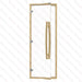 Clear Red Cedar Frame Sauna Door, Curved Handle, Clear Glass, 690×1890 mm (27 1/8″ x 74 3/8″) - West Coast Saunas - BSAUNACRCCGDR