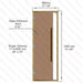 Clear Red Cedar Frame Sauna Door, Straight Handle, Bronze Glass, 690×1890 mm (27 1/8″ x 74 3/8″) - West Coast Saunas - BSAUNACRCBG2DL