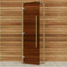 Clear Red Cedar Frame Sauna Door, Straight Handle, Bronze Glass, 690×1890 mm (27 1/8″ x 74 3/8″) - West Coast Saunas - BSAUNACRCBG2DR