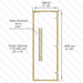 Clear Red Cedar Frame Sauna Door, Straight Handle, Clear Glass, 690×1890 mm (27 1/8″ x 74 3/8″) - West Coast Saunas - BSAUNACRCCGD2R