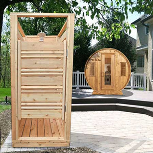 Cloudburst Outdoor Shower - Knotty Red Cedar - West Coast Saunas - 552S