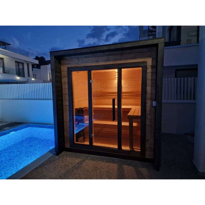 Compact Thermowood 2 to 4 Person Cube Sauna Kit - Cubo XS - West Coast Saunas - BS - CUBO - XS