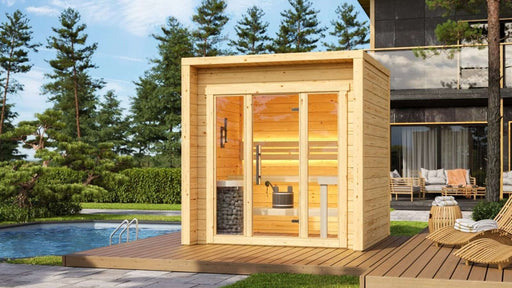 Compact Thermowood 2 to 4 Person Cube Sauna Kit - Cubo XS - West Coast Saunas - BS - CUBO - XS