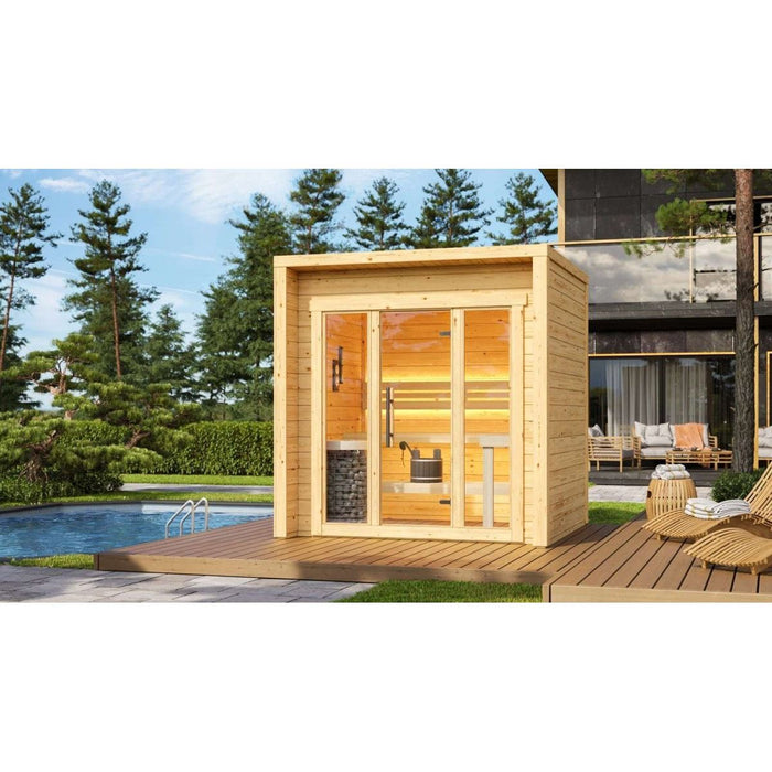 Compact Thermowood 2 to 4 Person Cube Sauna Kit - Cubo XS - West Coast Saunas - BS - CUBO - XS