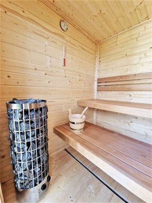 Compact Thermowood 2 to 4 Person Cube Sauna Kit - Cubo XS - West Coast Saunas - BS - CUBO - XS