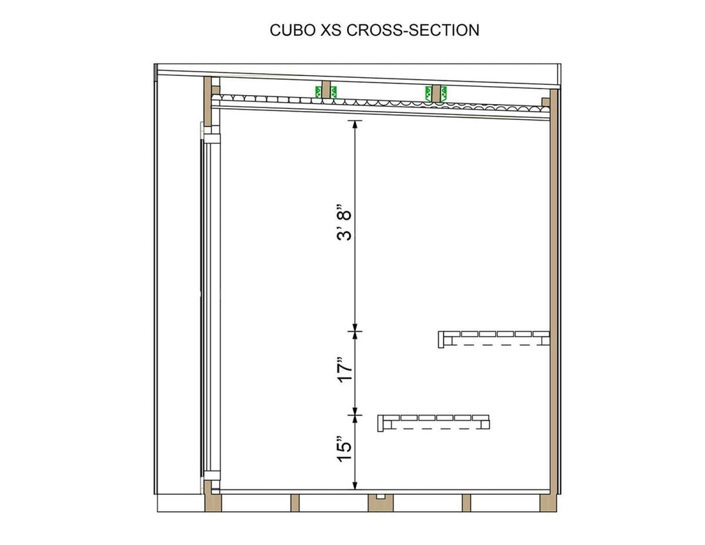 Compact Thermowood 2 to 4 Person Cube Sauna Kit - Cubo XS - West Coast Saunas - BS - CUBO - XS