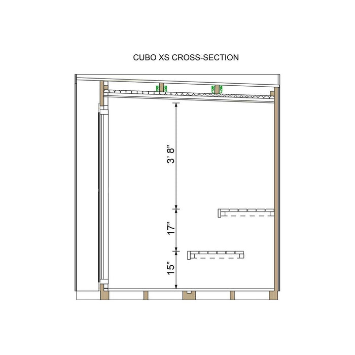 Compact Thermowood 2 to 4 Person Cube Sauna Kit - Cubo XS - West Coast Saunas - BS - CUBO - XS