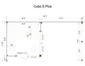 Cubo S Plus – Thermowood Cube Sauna Kit With Covered Terrace - West Coast Saunas - BS - CUBO - S - PLUS