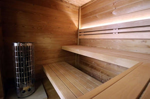 Cubo S Plus – Thermowood Cube Sauna Kit With Covered Terrace - West Coast Saunas - BS - CUBO - S - PLUS