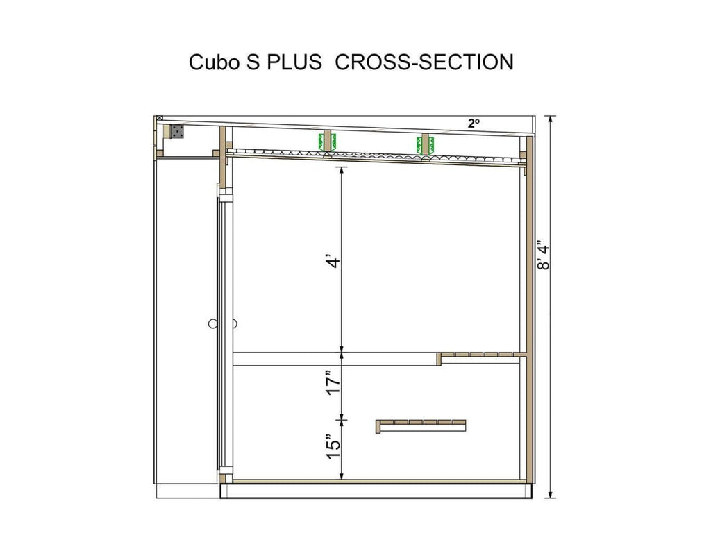 Cubo S Plus – Thermowood Cube Sauna Kit With Covered Terrace - West Coast Saunas - BS - CUBO - S - PLUS