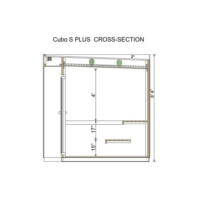Cubo S Plus – Thermowood Cube Sauna Kit With Covered Terrace - West Coast Saunas - BS - CUBO - S - PLUS