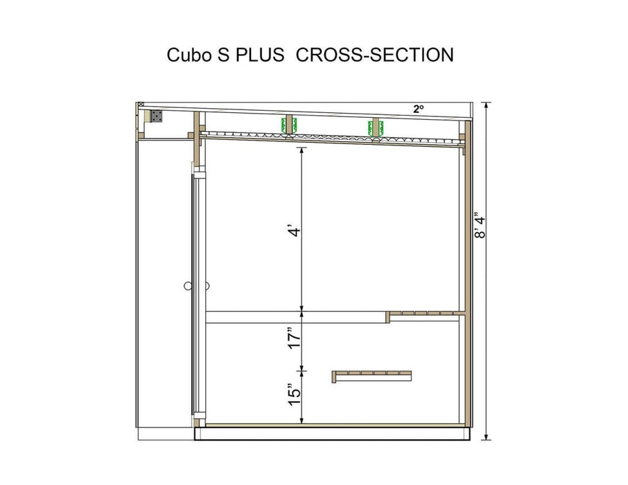 Cubo S Plus – Thermowood Cube Sauna Kit With Covered Terrace - West Coast Saunas - BS - CUBO - S - PLUS